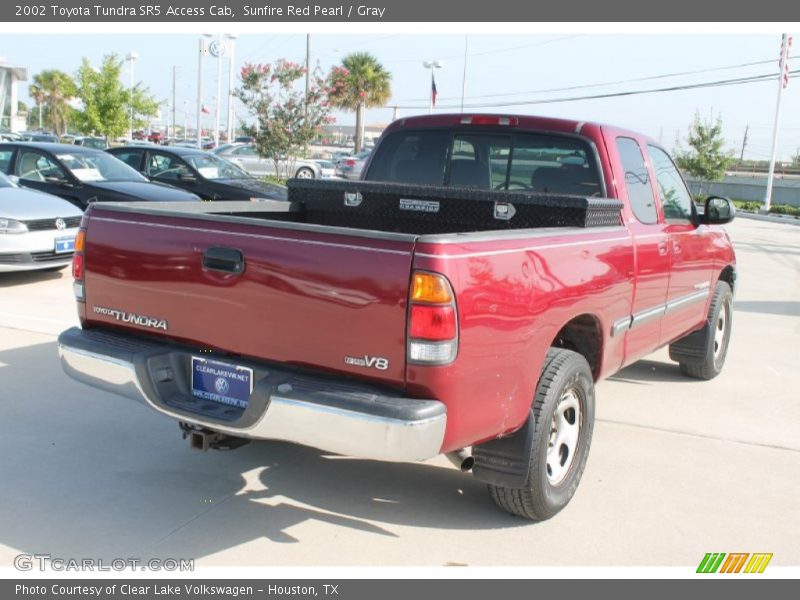 Sunfire Red Pearl / Gray 2002 Toyota Tundra SR5 Access Cab