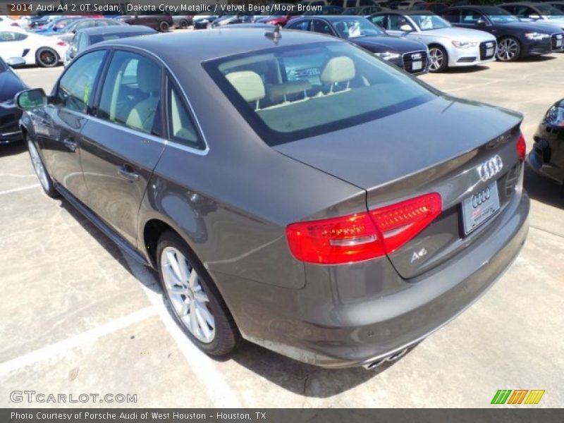 Dakota Grey Metallic / Velvet Beige/Moor Brown 2014 Audi A4 2.0T Sedan