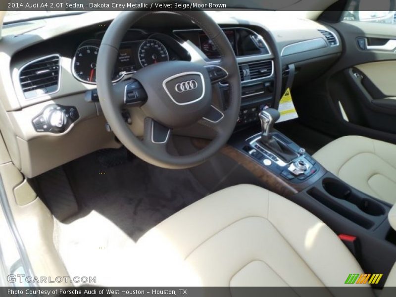 Dakota Grey Metallic / Velvet Beige/Moor Brown 2014 Audi A4 2.0T Sedan