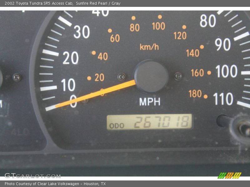Sunfire Red Pearl / Gray 2002 Toyota Tundra SR5 Access Cab