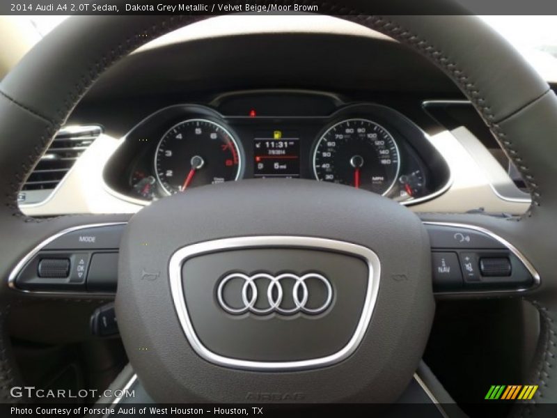 Dakota Grey Metallic / Velvet Beige/Moor Brown 2014 Audi A4 2.0T Sedan