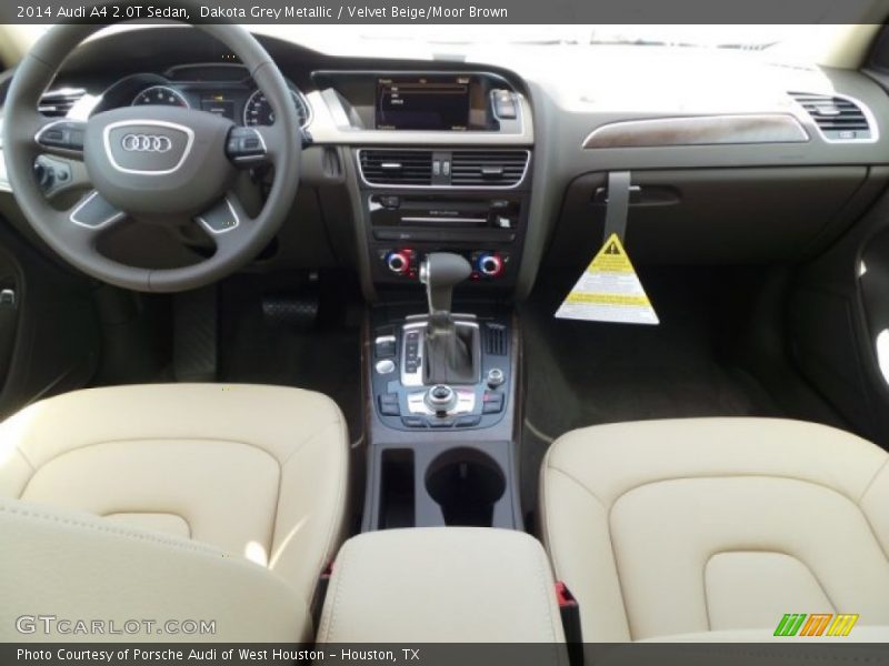Dakota Grey Metallic / Velvet Beige/Moor Brown 2014 Audi A4 2.0T Sedan