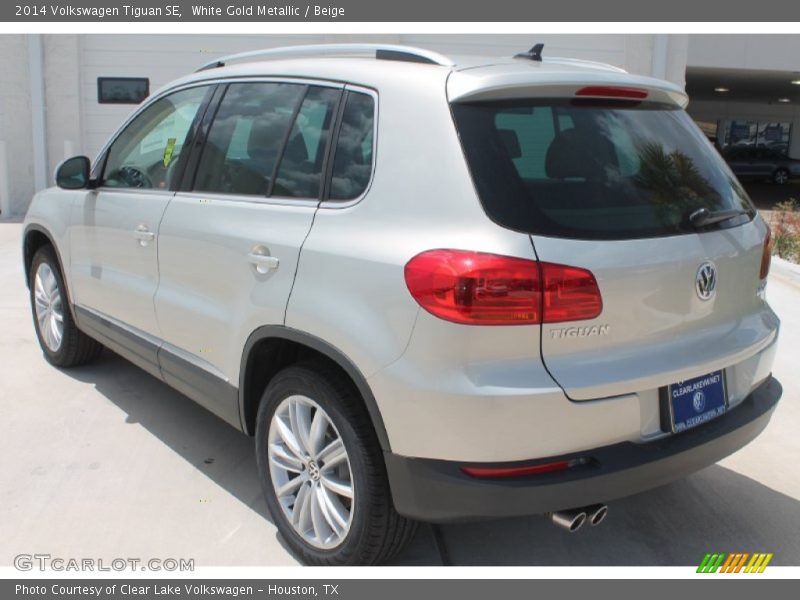 White Gold Metallic / Beige 2014 Volkswagen Tiguan SE