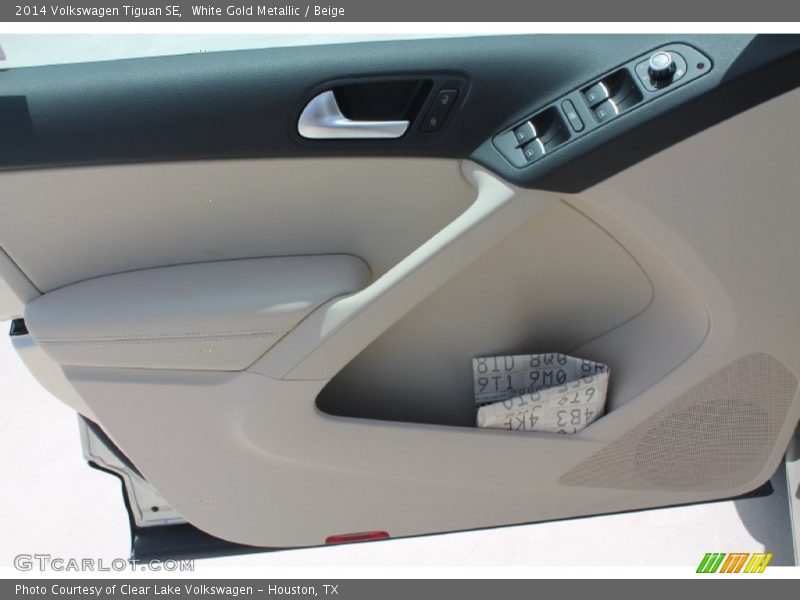 White Gold Metallic / Beige 2014 Volkswagen Tiguan SE