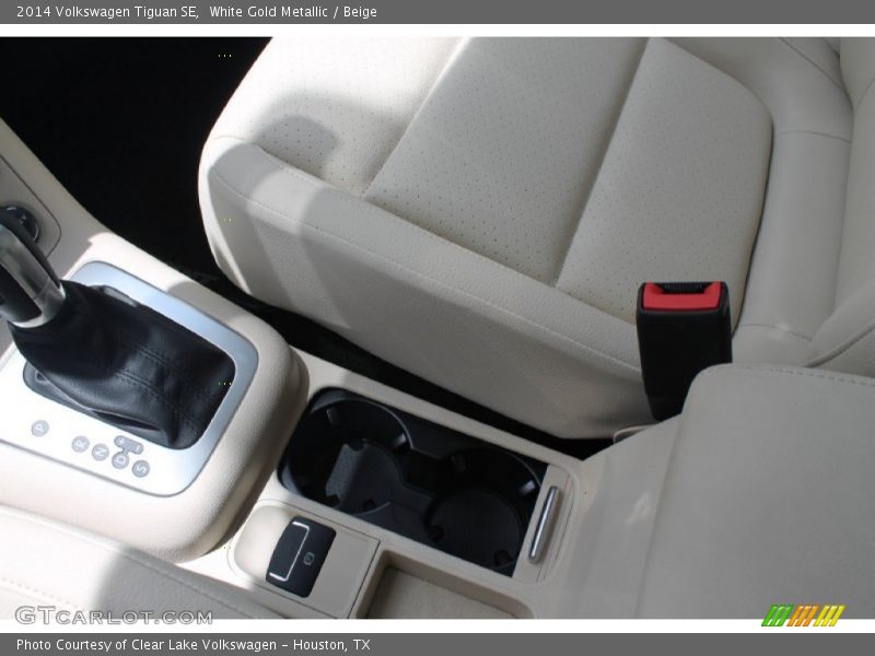 White Gold Metallic / Beige 2014 Volkswagen Tiguan SE