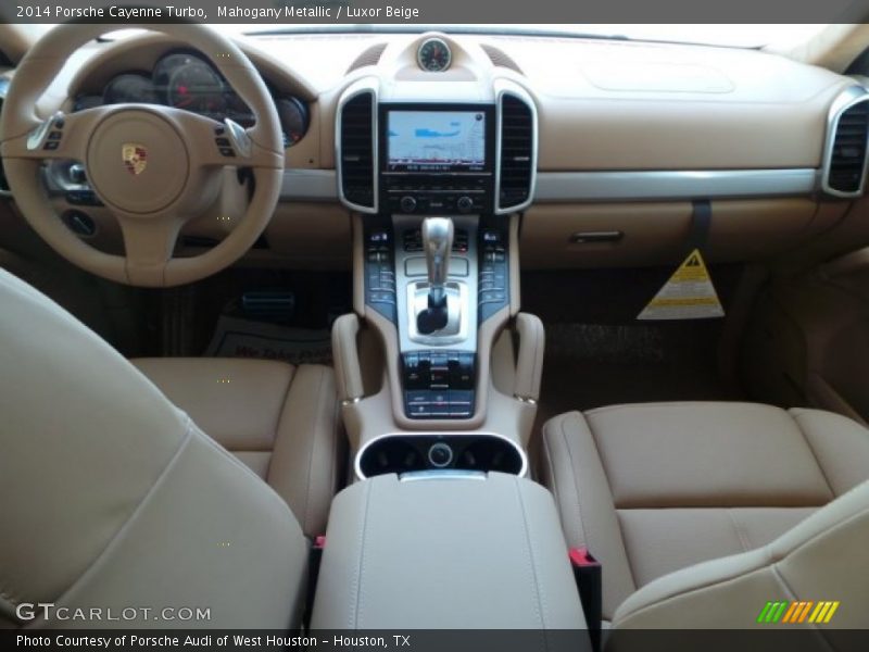 Mahogany Metallic / Luxor Beige 2014 Porsche Cayenne Turbo