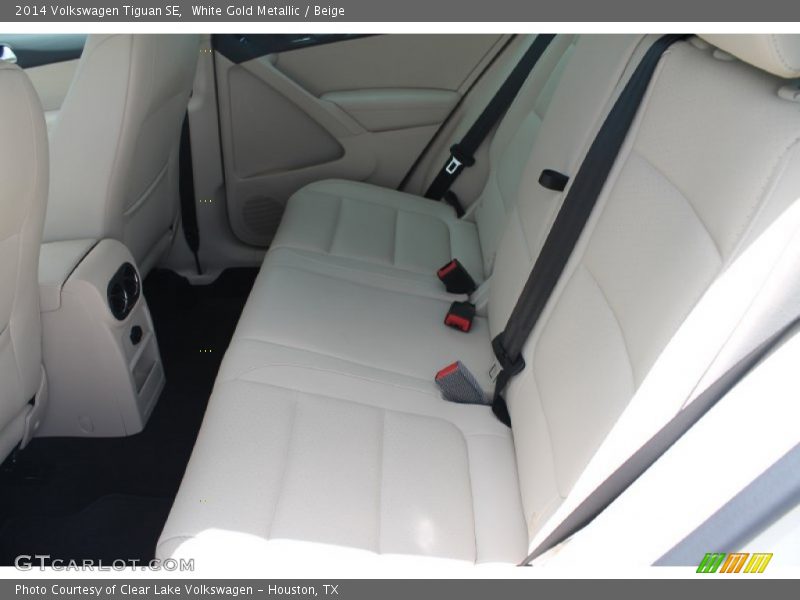 White Gold Metallic / Beige 2014 Volkswagen Tiguan SE