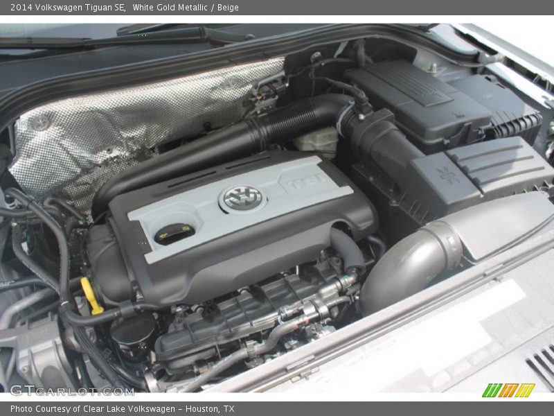 White Gold Metallic / Beige 2014 Volkswagen Tiguan SE