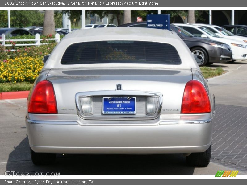 Silver Birch Metallic / Espresso/Medium Light Stone 2003 Lincoln Town Car Executive