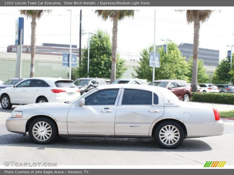 Silver Birch Metallic / Espresso/Medium Light Stone 2003 Lincoln Town Car Executive