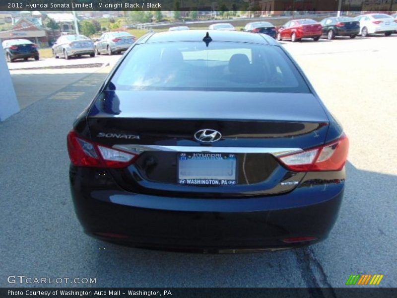 Midnight Black / Black 2012 Hyundai Sonata Limited