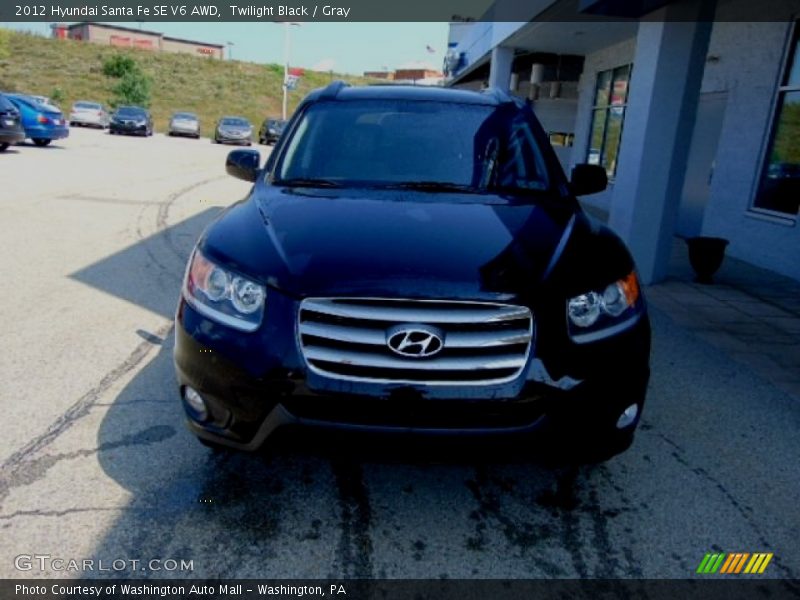 Twilight Black / Gray 2012 Hyundai Santa Fe SE V6 AWD