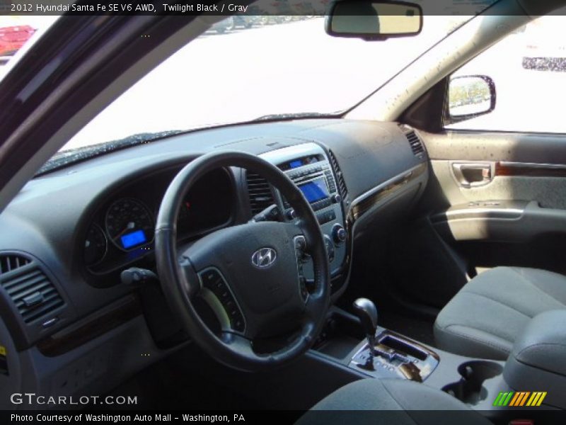 Twilight Black / Gray 2012 Hyundai Santa Fe SE V6 AWD
