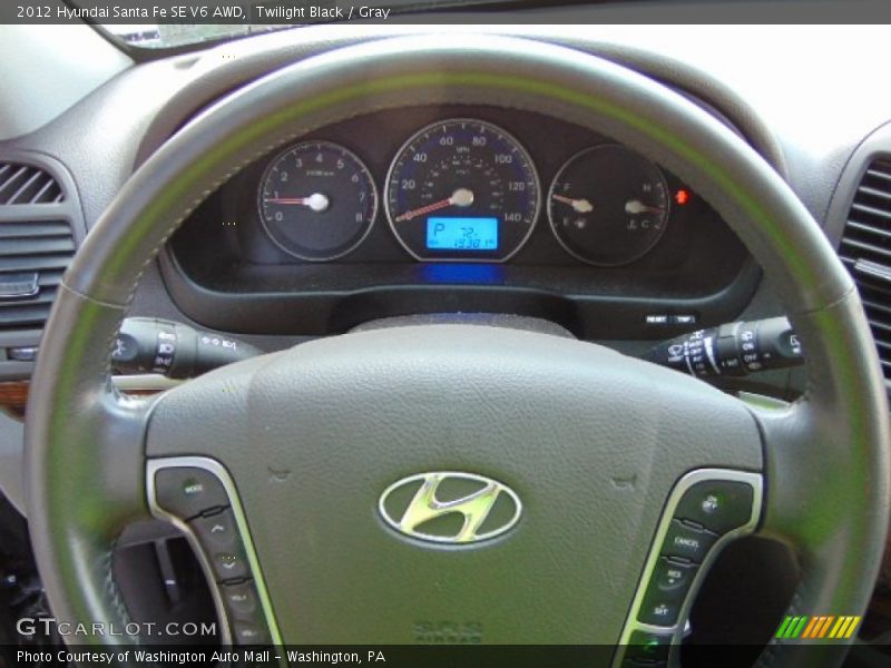 Twilight Black / Gray 2012 Hyundai Santa Fe SE V6 AWD