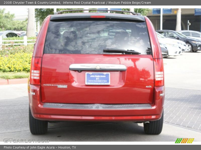 Inferno Red Crystal Pearlcoat / Medium Pebble Beige/Cream 2008 Chrysler Town & Country Limited