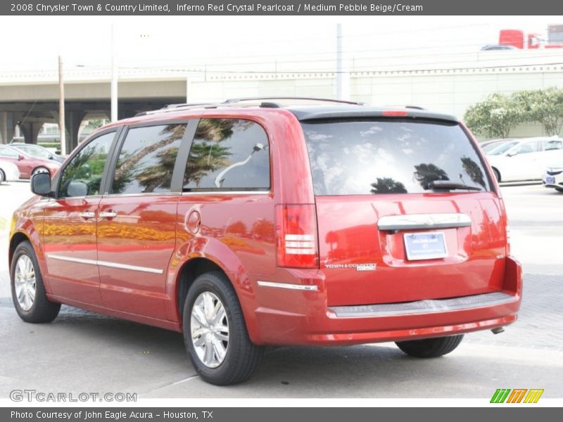 Inferno Red Crystal Pearlcoat / Medium Pebble Beige/Cream 2008 Chrysler Town & Country Limited