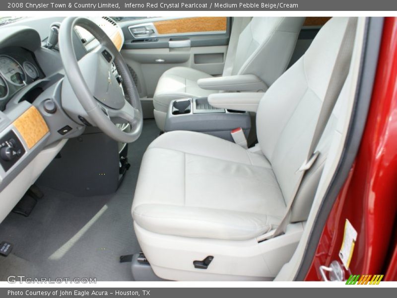 Inferno Red Crystal Pearlcoat / Medium Pebble Beige/Cream 2008 Chrysler Town & Country Limited