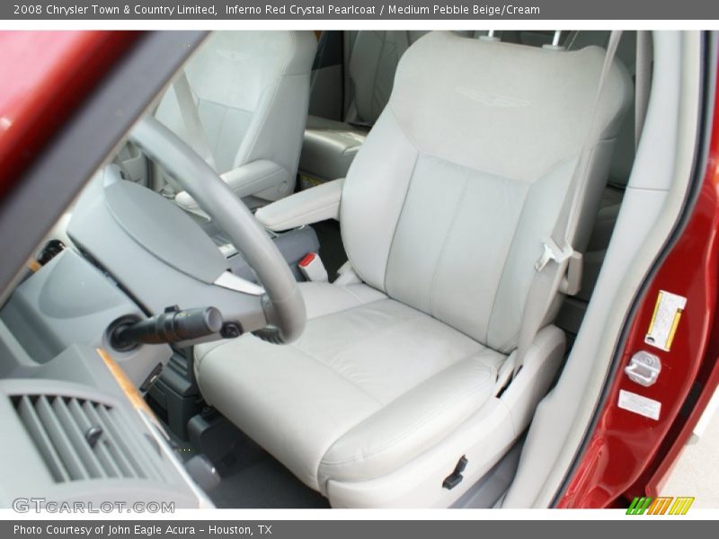Inferno Red Crystal Pearlcoat / Medium Pebble Beige/Cream 2008 Chrysler Town & Country Limited