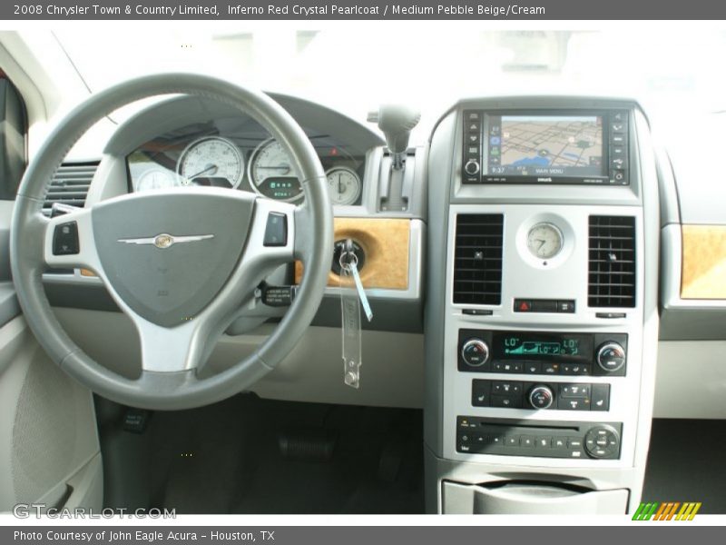 Inferno Red Crystal Pearlcoat / Medium Pebble Beige/Cream 2008 Chrysler Town & Country Limited