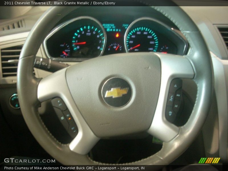 Black Granite Metallic / Ebony/Ebony 2011 Chevrolet Traverse LT
