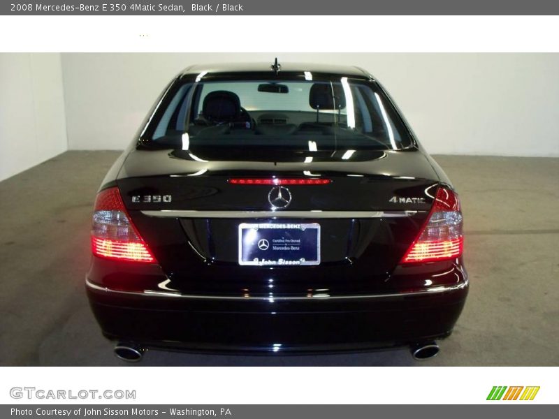 Black / Black 2008 Mercedes-Benz E 350 4Matic Sedan