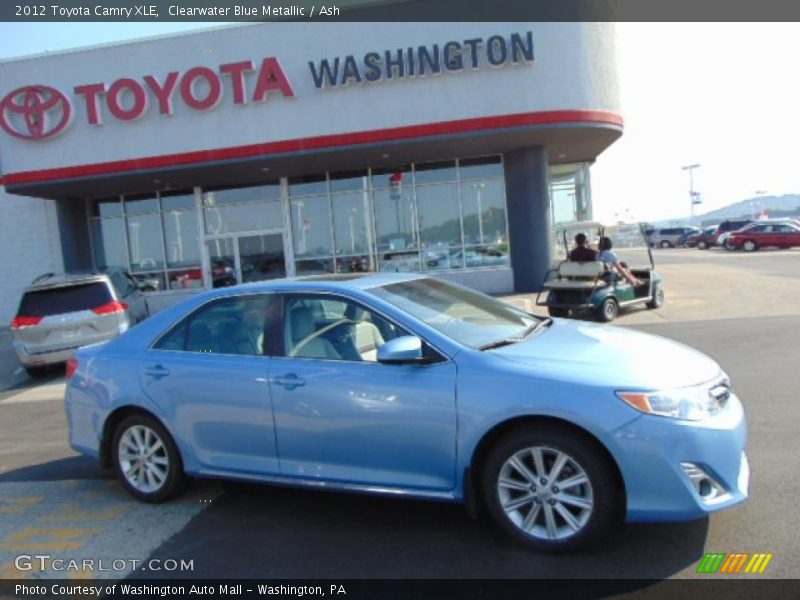 Clearwater Blue Metallic / Ash 2012 Toyota Camry XLE
