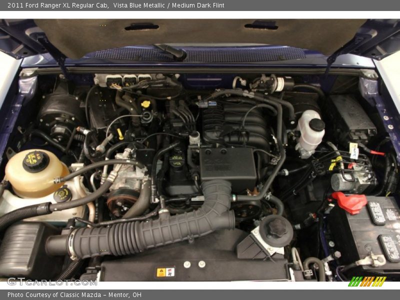 Vista Blue Metallic / Medium Dark Flint 2011 Ford Ranger XL Regular Cab