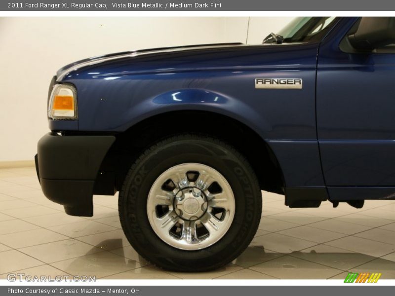Vista Blue Metallic / Medium Dark Flint 2011 Ford Ranger XL Regular Cab