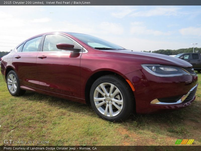 Velvet Red Pearl / Black/Linen 2015 Chrysler 200 Limited