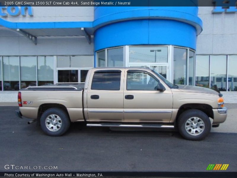 Sand Beige Metallic / Neutral 2005 GMC Sierra 1500 SLT Crew Cab 4x4