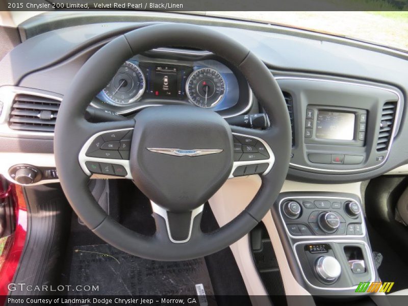 Velvet Red Pearl / Black/Linen 2015 Chrysler 200 Limited