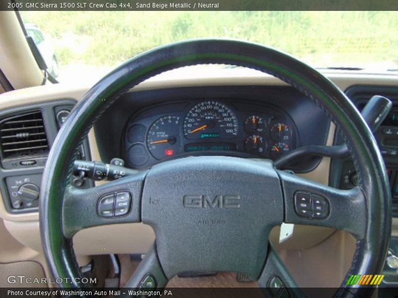 Sand Beige Metallic / Neutral 2005 GMC Sierra 1500 SLT Crew Cab 4x4