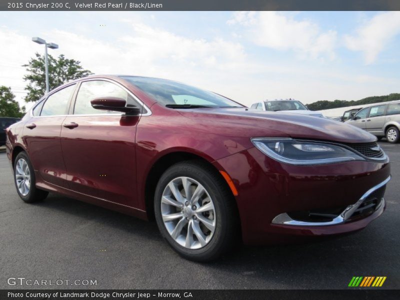 Velvet Red Pearl / Black/Linen 2015 Chrysler 200 C