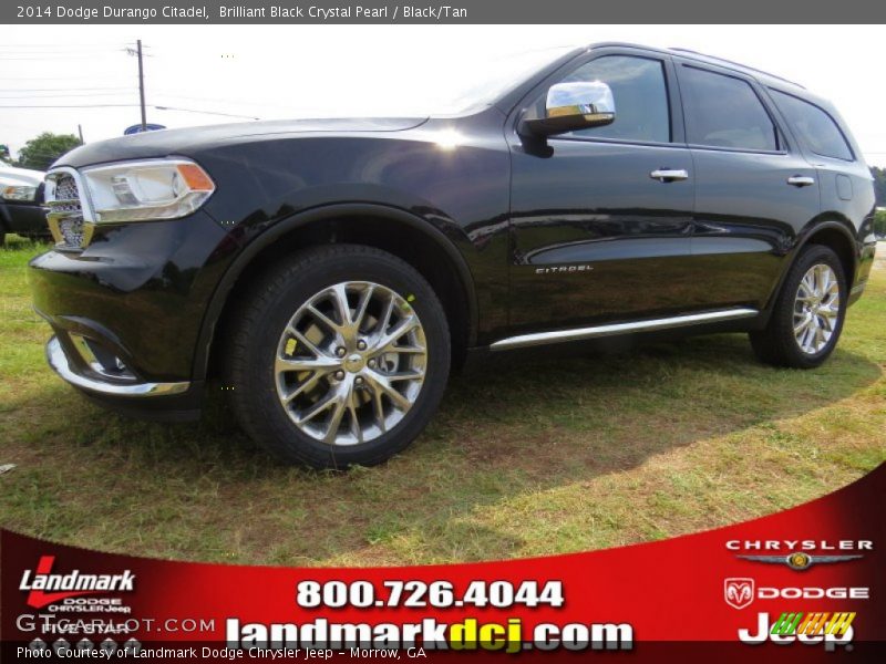 Brilliant Black Crystal Pearl / Black/Tan 2014 Dodge Durango Citadel