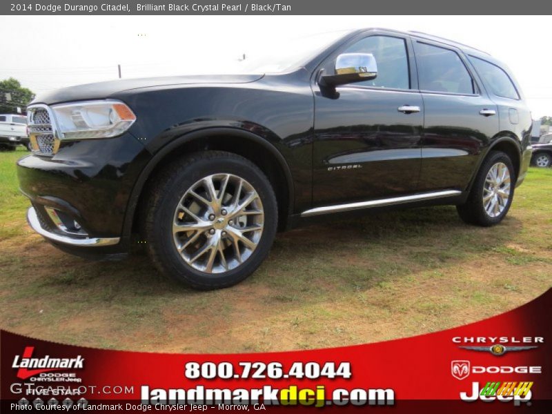 Brilliant Black Crystal Pearl / Black/Tan 2014 Dodge Durango Citadel