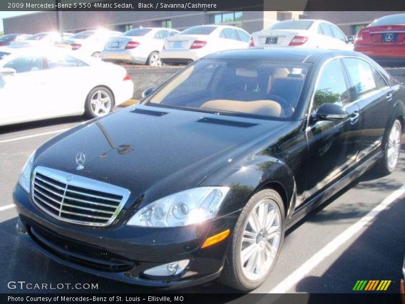 Black / Savanna/Cashmere 2009 Mercedes-Benz S 550 4Matic Sedan