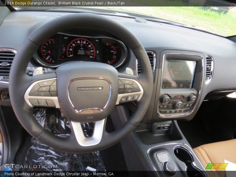 Brilliant Black Crystal Pearl / Black/Tan 2014 Dodge Durango Citadel
