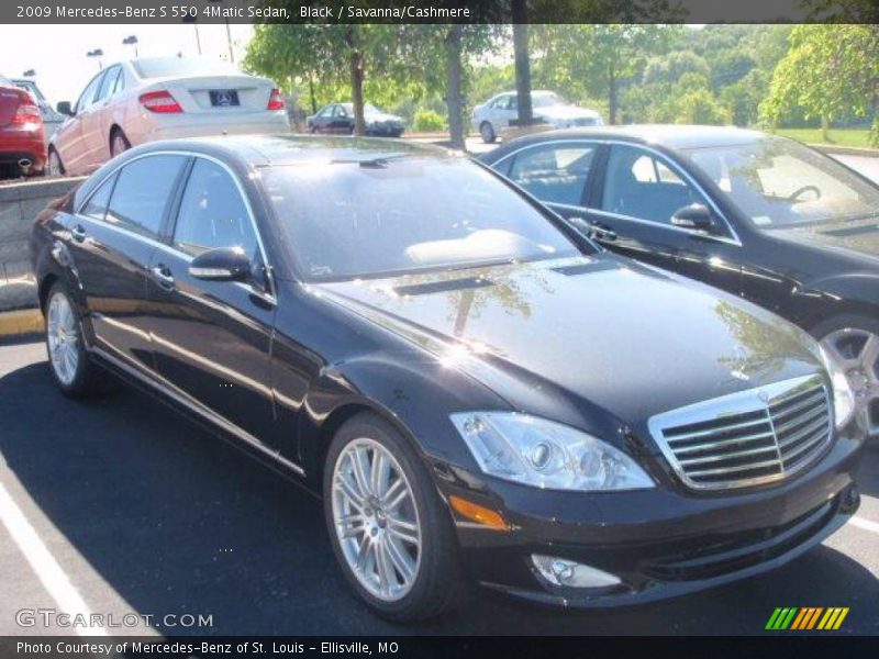 Black / Savanna/Cashmere 2009 Mercedes-Benz S 550 4Matic Sedan