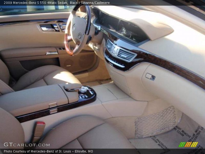 Black / Savanna/Cashmere 2009 Mercedes-Benz S 550 4Matic Sedan