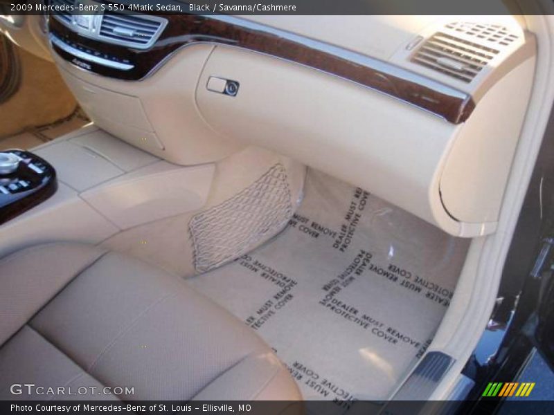 Black / Savanna/Cashmere 2009 Mercedes-Benz S 550 4Matic Sedan