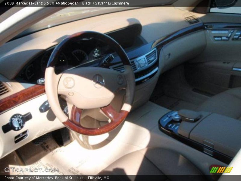 Black / Savanna/Cashmere 2009 Mercedes-Benz S 550 4Matic Sedan