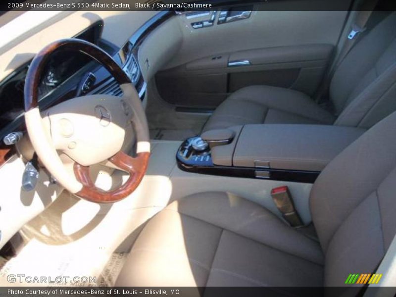Black / Savanna/Cashmere 2009 Mercedes-Benz S 550 4Matic Sedan