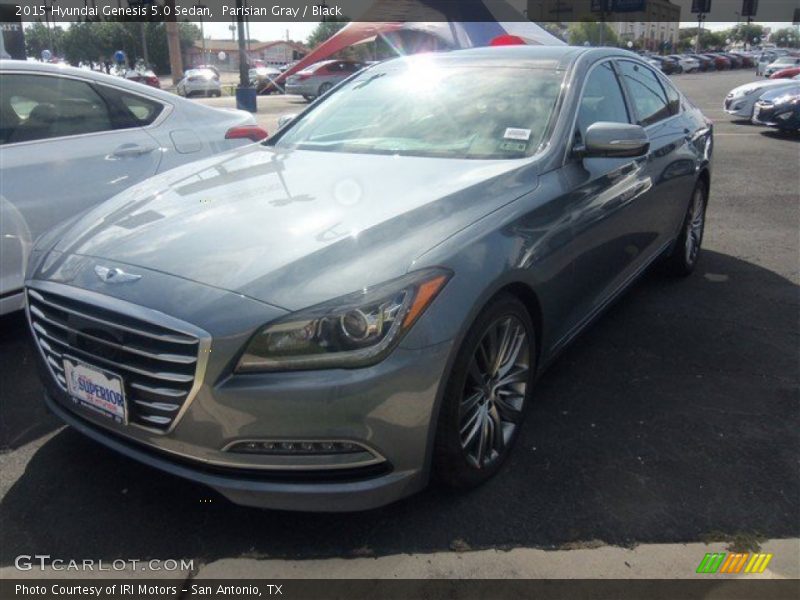 Parisian Gray / Black 2015 Hyundai Genesis 5.0 Sedan