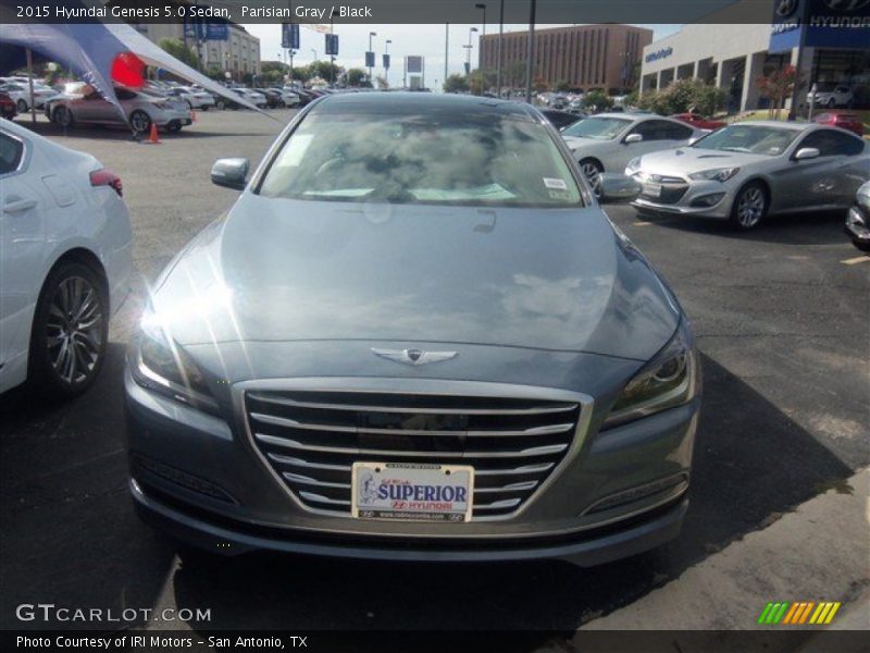 Parisian Gray / Black 2015 Hyundai Genesis 5.0 Sedan