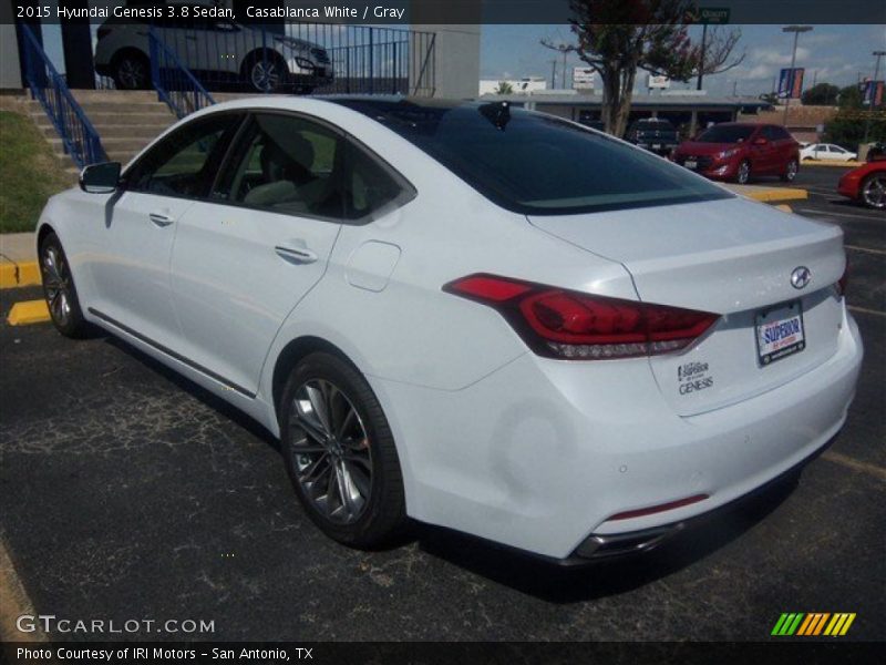 Casablanca White / Gray 2015 Hyundai Genesis 3.8 Sedan