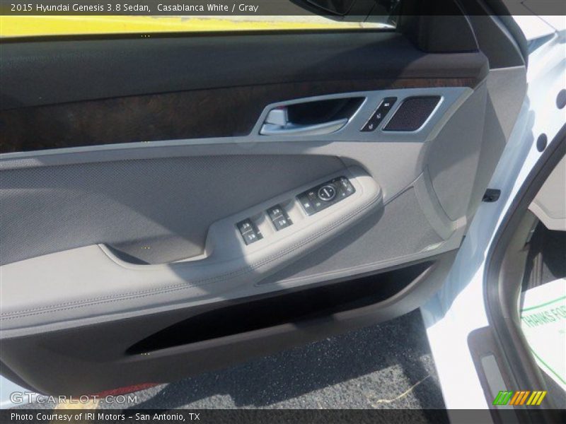 Casablanca White / Gray 2015 Hyundai Genesis 3.8 Sedan
