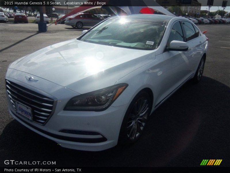 Casablanca White / Beige 2015 Hyundai Genesis 5.0 Sedan