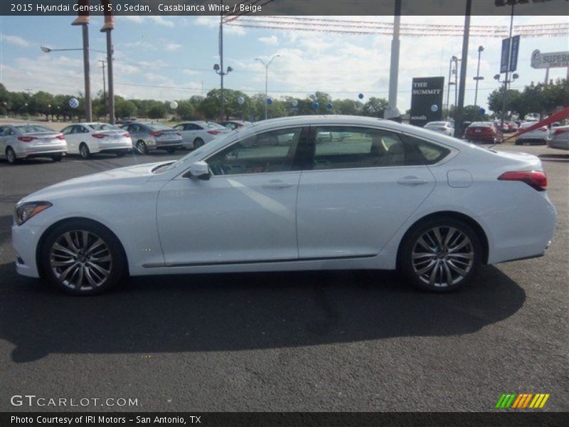 Casablanca White / Beige 2015 Hyundai Genesis 5.0 Sedan