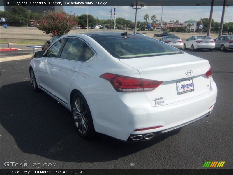 Casablanca White / Beige 2015 Hyundai Genesis 5.0 Sedan