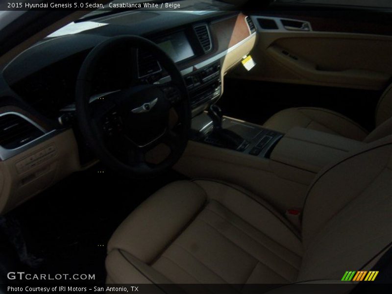 Casablanca White / Beige 2015 Hyundai Genesis 5.0 Sedan